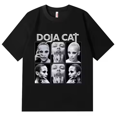Rapper Doja Cat Graphic T-Shirt Unisex Vintage Fashion Short Sleeve High-Quality Pure Women And Men 