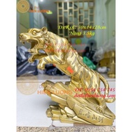 Bronze Statue of Tiger Standing on a Stone Yard LxWxH: 30x14x28cm Weight 3.5kg