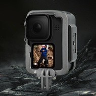 LATHIFSHP TELESIN Case GoPro hero 9/10/11/12 Aluminum Alloy Protective Housing - GP-FMS-G11-TZ