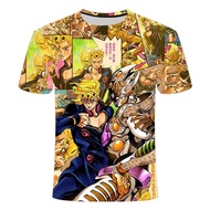 ((Ready Stock Fast Shipping) OO Bizarre Adventure Peripheral Clothes Short-Sleeved 3D Printed Two-Yu