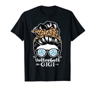 Volleyball Gigi Messy Bun Hair Funny Volleyball Player Gigi T-Shirt