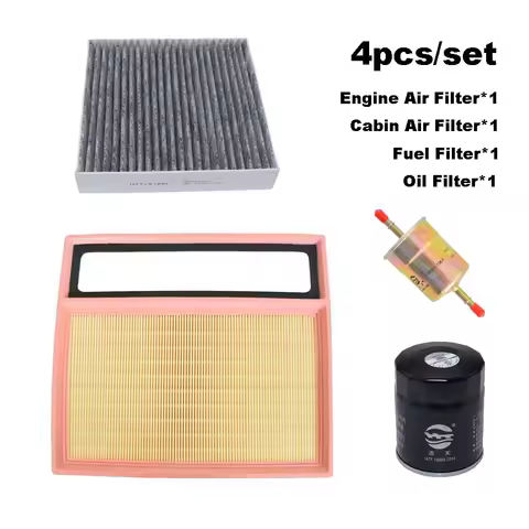 4pcs Filter Set For BYD QIN Plus DM-i 1.5L Hybrid 2021-2024 DESTROYER 05 CHAZOR KING Engine Cabin A/