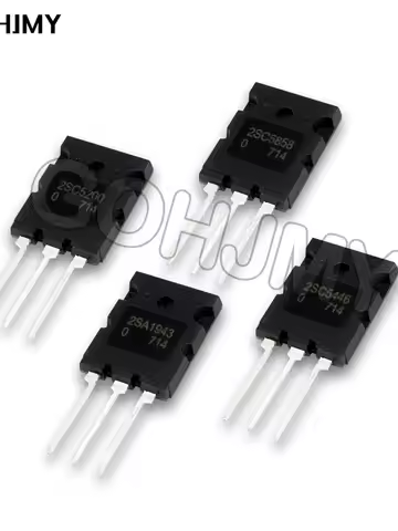 6PCS 2SC5200 TO-3P C5200 5200 2SA1943 A1943 2SC3998 TO-3PL transistor 3pairs (2SC5200 +2SA1943)