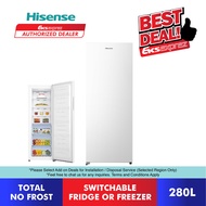 [FREE SHIPPING] Hisense Vertical Freezer (280L) FV280N4AWNP / No Frost Freezer with Switchable System / Upright Freezer