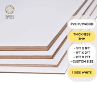 3mm white plywood sheet / PVC laminate plywood / 5 sizes available / custom cut