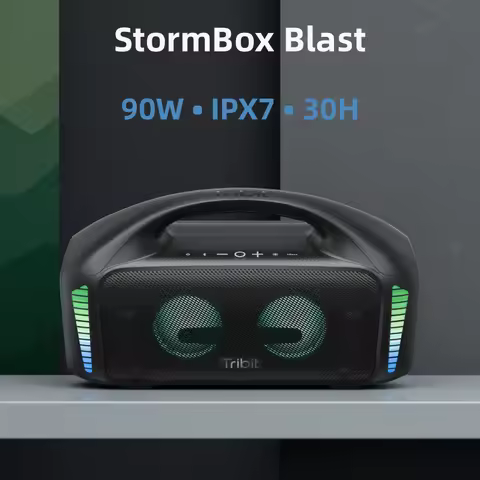 Tribit Portable Bluetooth Speaker 90W StormBox Blast Outdoor Wireless Speaker IPX7 Waterproof Party 
