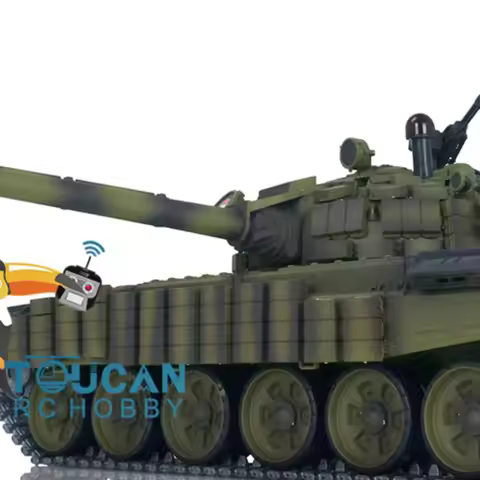 Henglong Soviet T72 RC RTR Tank 1:16 Scale TK7.0 3939 360° Turret Red Eyes Armor Gift Toys