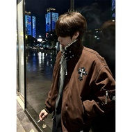 แจ็คเก็ตหนาฤดูหนาว American Brown Coffee Mountain Eagle Cross