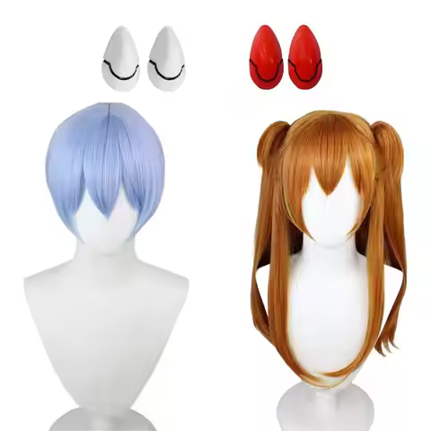 Asuka Langley Soryu Cosplay Costume Wig Hair Clips Rei Ayanami Cosplay Girl Women Halloween Loli Clo