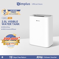 Simplus Dehumidifier |380ml/Day | 2.5L Water Tank | <35dB | Energy-Saving | With Aroma Diffuser| Hig