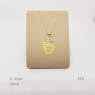 Fancy Peterpan Chain Necklace - One Heart That Is Love Strawberry K375 / 9k / Kh 10