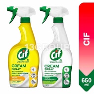 Cif Multi-Purpose Cream Spray / Lemon Original / 100% Dirt Removal, 650ml