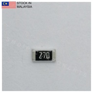 10PCS Taiwan-Grade 27R ±1%, 0603 SMD Resistor (270)