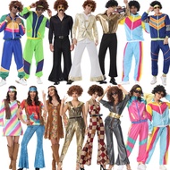 Halloween Costume 780s Retro Disco Costume Bar Masquerade cos Hippie Elvis Costume