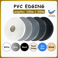 PVC Edging Banding Sisi Papan Kulit Papan Pagar Hijau Dawai (22mm/25mm/50/75mm) x (100/200Meter)