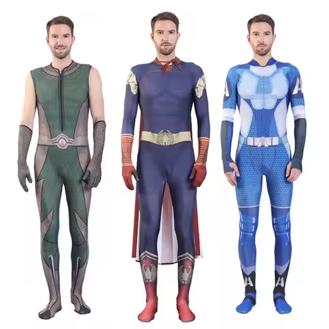The Boys Cosplay Costume 3D Spandex Zentai Suit Adult Kid The Seven Homelander A-Train The Deep Star