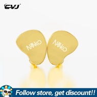 CVJ NEKO หูฟังชนิดใส่ในหูรุ่นเยาวชน4.4มม. + 3.5มม. หูฟังแบบไดนามิกชุดตัวขับมีสายหูฟังโลหะตัดเสียงรบก