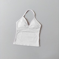 Longline Strappy Top Yoga Vest Woman Backless Tank Tops Sports Fitness Bras Running Workout Gym Halt