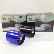 F1-z turbo Double Supercharger พัดลม 2 ใบพัด สำหรับใส่ท่อกรองอากาศ ประหยัดน้ำมัน เพิ่มสมรรถนะ ติดตั้