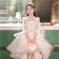 Dress Little Girl Wedding Piano Children Performance Dress Princess Dress Flower Girl High-End Dress