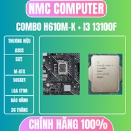 COMBO MAIN CHIP ASUS PRIME H610M-K + INTEL I3 13100F TRAY NEW genuine product