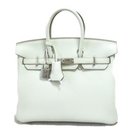 HERMES Birkin 25 手提包 B Togo 皮革 白色 SHW 二手