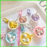 YG Sanrio Kuromi Pochacco Rice dumpling Bowl Car Keychains Bag Pendant Girl Cartoon Couple Gift Accessories Pendant