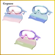 Gepnoo Swim Goggles with Swimming Cap Swim Glasses Waterproof Portable Professional Anti View Kids S