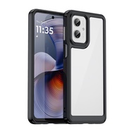 For Motorola MOTO G55 G35 5G Case ELVEV Shockproof Crystal Clear Hard PC TPU Transparent Back Cover