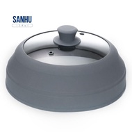 Universal Lid for Soup Pot and Skillets,Foldable Microwave Splash Cover, Microwave Cover, Microwave Food Glass Cover