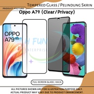 [Kaca] HFE Oppo A79 Clear Privacy Full Screen Pelindung Skrin Tempered Glass Screen Protector