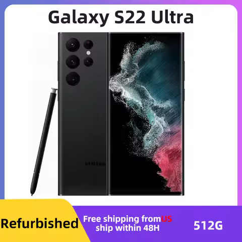 Samsung Galaxy S22 Ultra 5G Refurbished SmartPhone 512GB ROM Black Excellent Condition Fully Functio