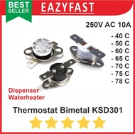 Thermostat Bimetal KSD301 AC 10A 40 50 60 70 Thermo Fuse KSD 301 302