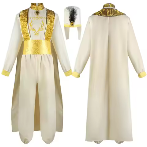 Aladdin Cosplay Costume Outfit Full Set Adult Uniform Halloween Carnival Suit Jasmine Aladdin Costum