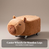Capybara Stool Soft Animal Stool Animal Footstool Stuffed Ottoman Soft for Children, Playroom, Entry