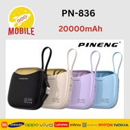 [3C CERTIFIED] PINENG PN 836 PD (20000mAH) Built in cables ,Digital display, FAST CHARGING 22.5W
