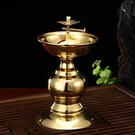 AT-🛫7BEST Lotus Buddha Utensils Pure Copper Alloy Butter Lamp Household Su Oil Lamp Cooking Oil Lamp Small Size Oil Disc