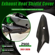 For KAWASAKI Z900 Z900SE 2017-2026 Motorcycle Carbon Fiber Exhaust Heat Shield Cover Protective Anti