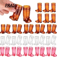 PRASI 10Pcs Western Cowboy Glasses, Plastic Transparent Mini Cowboy Boot Glasses, Creative 1 Oz Shot