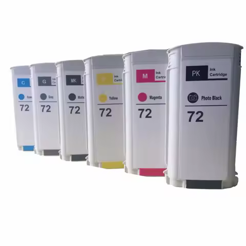 Compatible for HP 72 C9370A Photo Black C9371A Cyan C9372A Magenta C9373A Yellow C9374A Gray C9403A