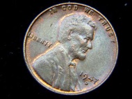 銅幣-United States-1947年美國林肯總統(Lincoln)像麥穗壹仙(Cent)銅幣(D標記)
