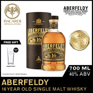 ABERFELDY 16 Years Highland Single Malt Scotch Whisky 700ml / 70cl 40% vol. + FREE Highball Glass