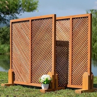 Wooden Lattice Mesh Plate Fine Grid Wooden Screen Partition Fence Landscape Decorative Fence Rattan 