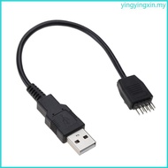 YIN 9 pin USB Header to USB Cable USB 2 0 Type A Male to 9 Pin Male Motherboard Cable Cord