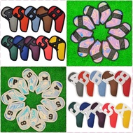 Gradient Colors Golf Iron Cover PU Leather Golf Club Head Cover 10Pcs/Set Golf Iron Cover Set Golf h