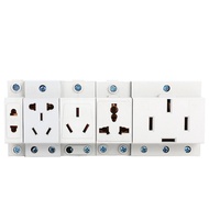 Electrical outlet with aptomat rail for electrical cabinets, AC30-124 aluminum DIN rail.