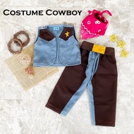Cowboy costume set with vest pants and bandana/ cowboy costume