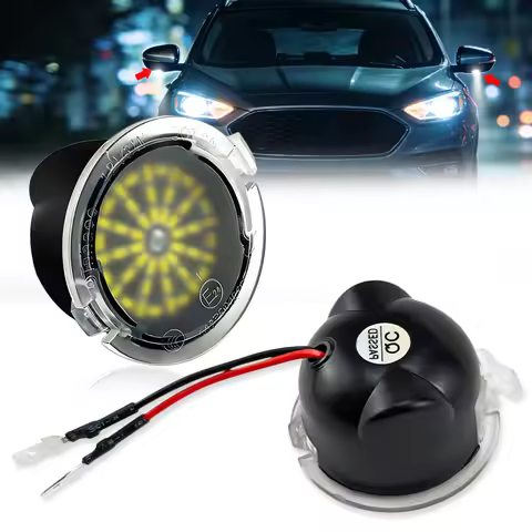 2pcs Side Mirror Puddle Light LED Lamp for Ford F150 Explorer Edge Expedition Flex Fusion Taurus X M