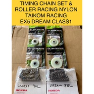 EX5 ROLLER BLOCK RACING HEAVY DUTY NYLON + TIMING CHAIN COMBO TAIKOM FOR EX5 DREAM EX5 CLASS CLASS1 