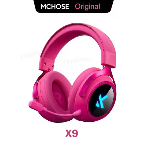 MCHOSE X9 Wireless Gaming Headset Tri-model 7.1 Surround Sound Noise Canceling Mic Low Latency Light